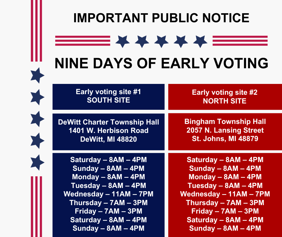 Early Voting Locations and Times